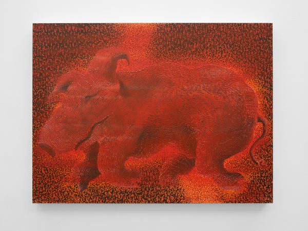 Didier William Haitian-American Passport, 2021 Acrylic, oil, ink, wood carving on panel 30 x 40 in 76.2 x 101.6 cm