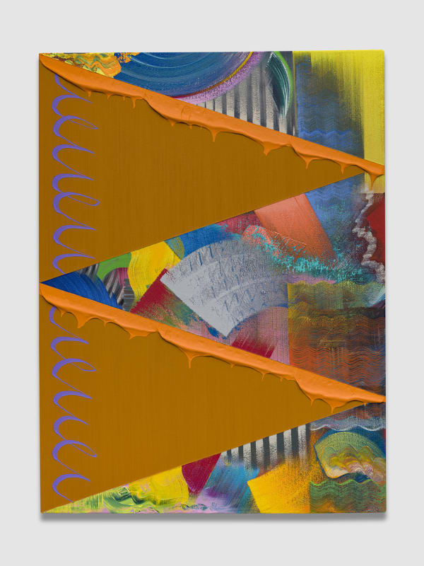 ALEX OLSON ZIGZAG 2020 Oil and modeling paste on canvas 24 x 18 in 61 x 45.7 cm