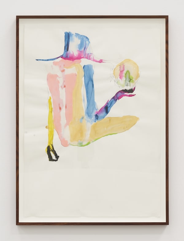 LIAM EVERETT UNTITLED (RETINA), 2020 Signed and dated on verso Ink, salt, graphite and charcoal on Canson paper Paper: 33 1/8 x 23 3/8” Framed: 35 3/4" x 26"