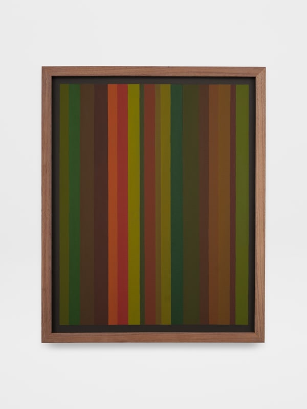 Laeh Glenn Stripes, 2025 Oil on canvas, wood frame 21 1/4 x 17 1/4 in 54 x 43.8 cm