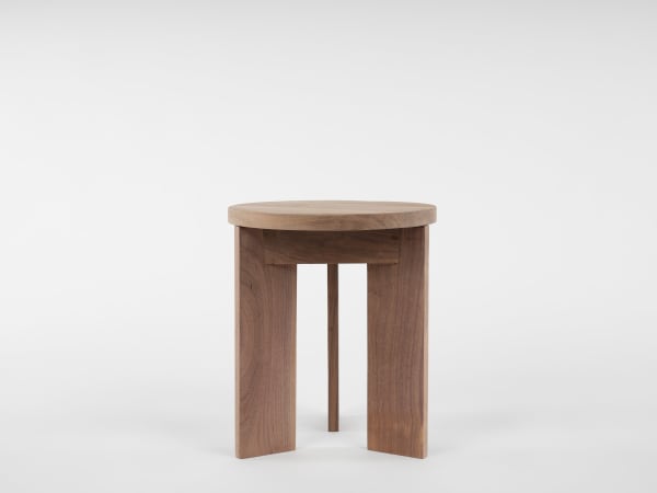 Laeh Glenn Round Stool, 2025 Walnut 17 1/2 x 15 x 15 in 44.5 x 38.1 x 38.1 cm