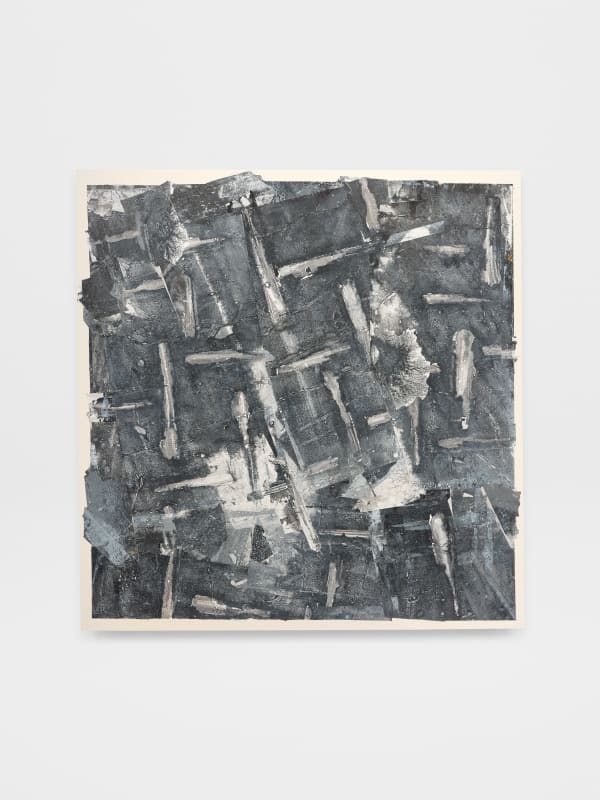 Zheng Chongbin Sedimentation, 2025 Ink, Acrylic, Xuan paper 80 1/4 x 77 3/4 in 203.8 x 197.5 cm