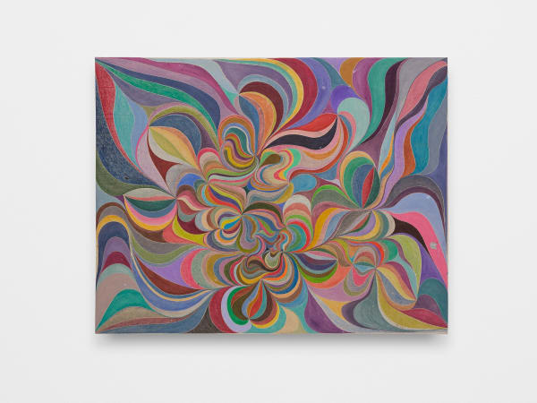 Chris Johanson Untitled, 2022 Acrylic and household paint on canvas 32 x 41 in 81.3 x 104.1 cm