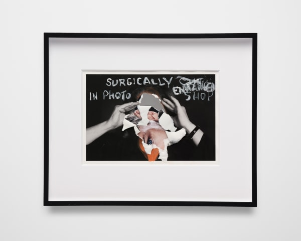 Lynn Hershman Leeson Surgically Enhanced in Photoshop, 2019 Mirror, ripped photo, acrylic, pen ink 12 7/8 x 15 3/4 in 32.7 x 40 cm