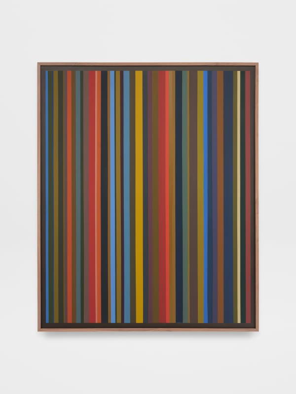 Laeh Glenn Stripes, 2025 Oil on canvas, wood frame 67 1/4 x 55 1/4 in 170.8 x 140.3 cm