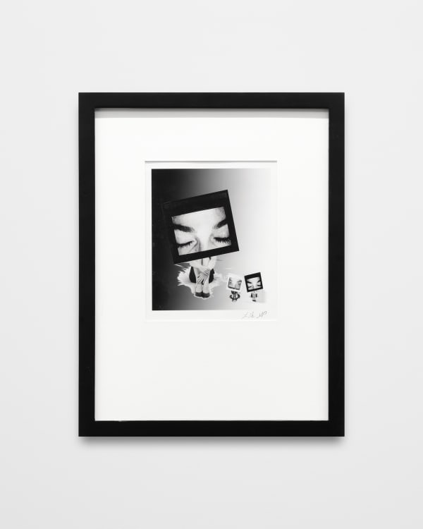 Lynn Hershman Leeson What's Up, 1987 Black and white photograph 10 x 8 in 25.4 x 20.3 cm Framed: 13 1/4 x 17 1/4 in 33.7 x 43.8 cm