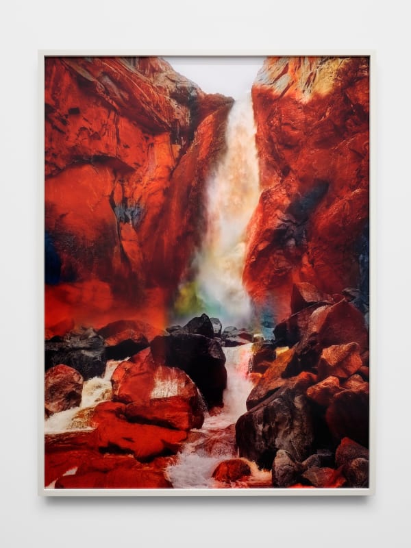 Trevor Paglen Lower Yosemite Falls Deep Semantic Image Segments, 2021 Dye sublimation print 54 × 40 ½ in 137.16 × 102.87 cm Framed: 55 ⅛ × 41 ⅝ in 140.02 × 105.73 cm Edition of 5 plus 2 artist's proofs (#1/5)