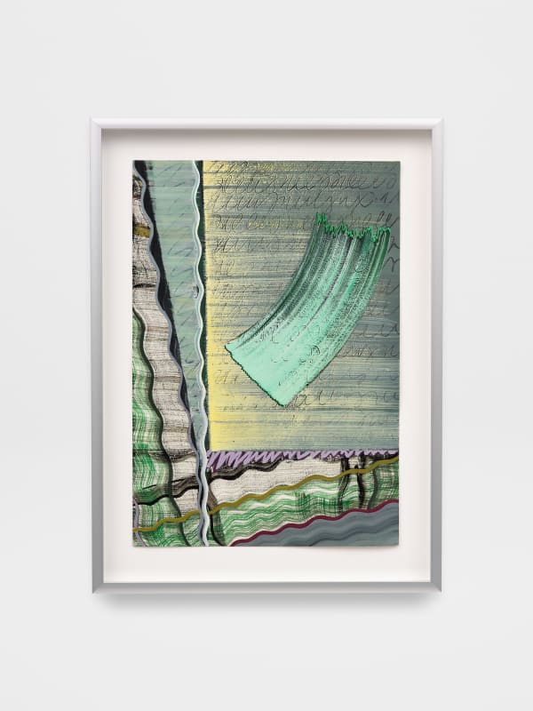 Alex Olson Untitled, 2023 Gouache on paper 10 x 7 in 25.4 x 17.8 cm Framed: 12 1/2 x 9 1/4 in 31.8 x 23.5 cm