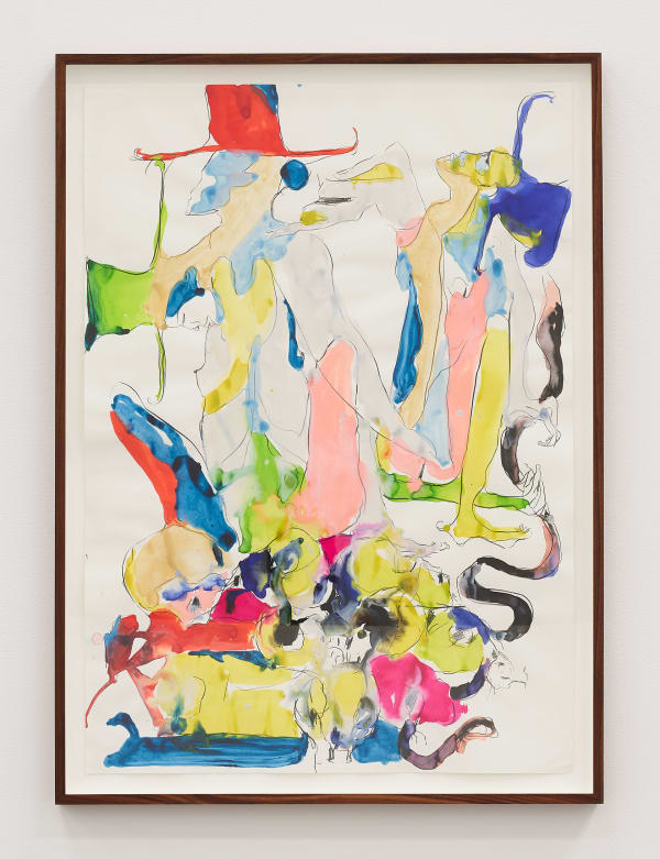 LIAM EVERETT UNTITLED (LENS), 2020 Signed and dated on verso Ink, salt, graphite and charcoal on Canson paper Paper: 33 1/8 x 23 3/8” Framed: 35 3/4" x 26"