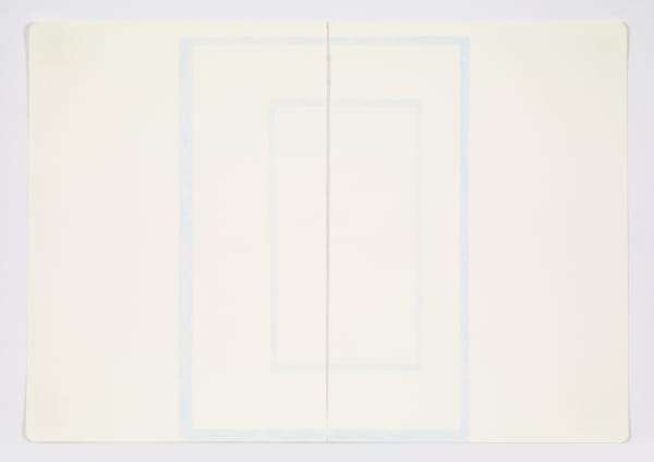 Jessica Dickinson walk-towards (notebook drawing for From/With #4), 2021 Colored pencil on paper with linen tape 11 3/4 x 16 in 29.8 x 40.6 cm