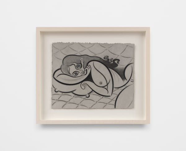 Koak Elipses, 2022 Graphite, gouache, and casein on pearl grey rag paper 8 x 10 in 20.3 x 25.4 cm Framed: 11 3/4 x 13 3/4 in 29.8 x 34.9 cm