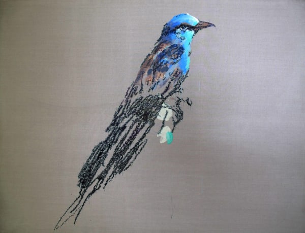Ye Yongqing 葉永青, 畫鳥 Painting a Bird, 2017
