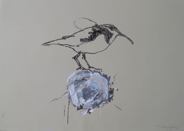 Ye Yongqing 葉永青, 花鳥 Stone and Bird, 2009