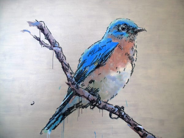 Ye Yongqing 葉永青, 畫鳥 Painting a Bird, 2017