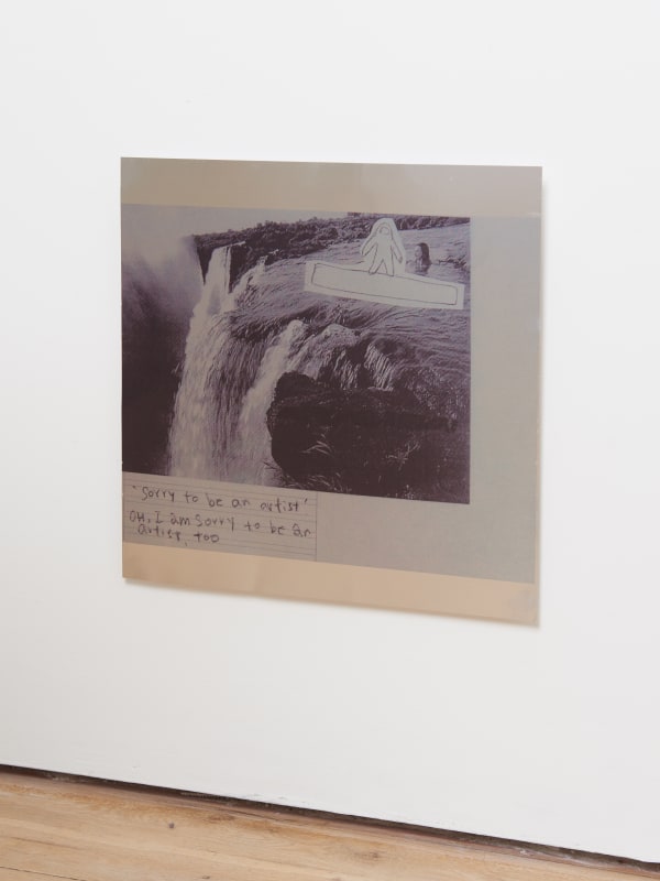 Jewyo Rhii, Man diving over wooden fence, 2017