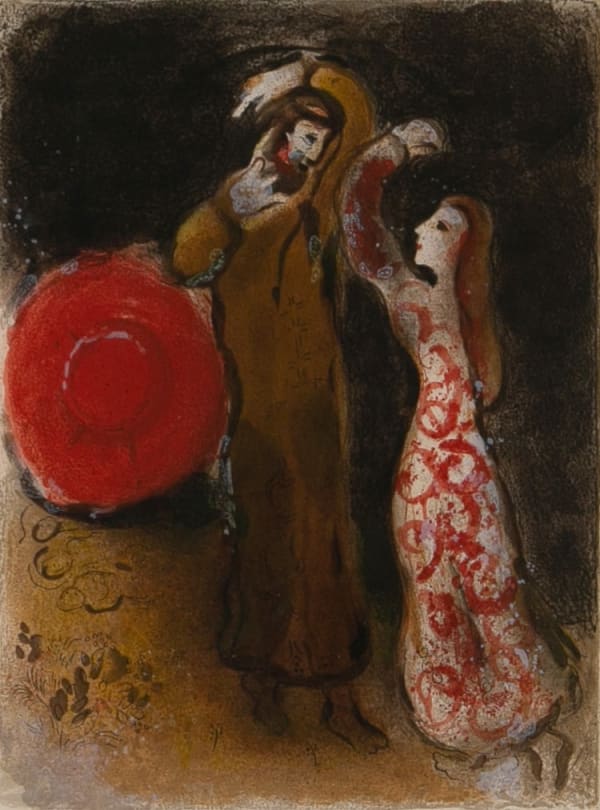 Marc Chagall, Rencontre de Ruth et de Boaz; (The meeting of Ruth and Boaz) , 1960