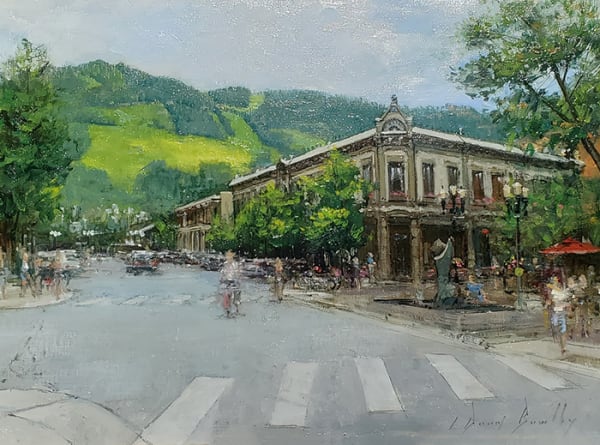 Dean Bowlby, Afternoon Light on Aspen Mountain