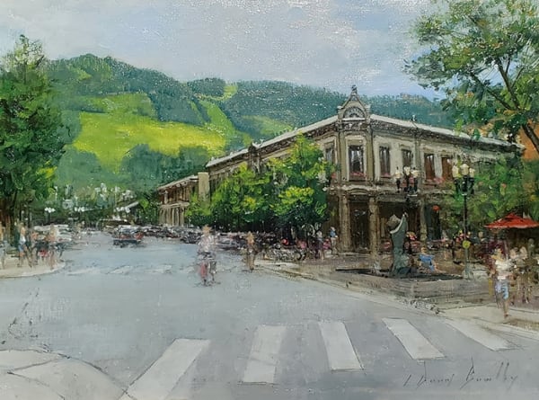 Dean Bowlby, Afternoon Light on Aspen Mountain