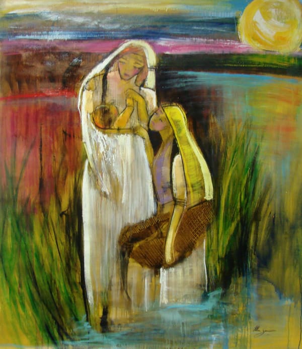 Helen Zarin, Yocheved Holding Moses with Miriam