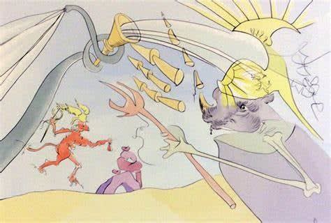 Dali, L'Elephant et le Singe de Jupiter