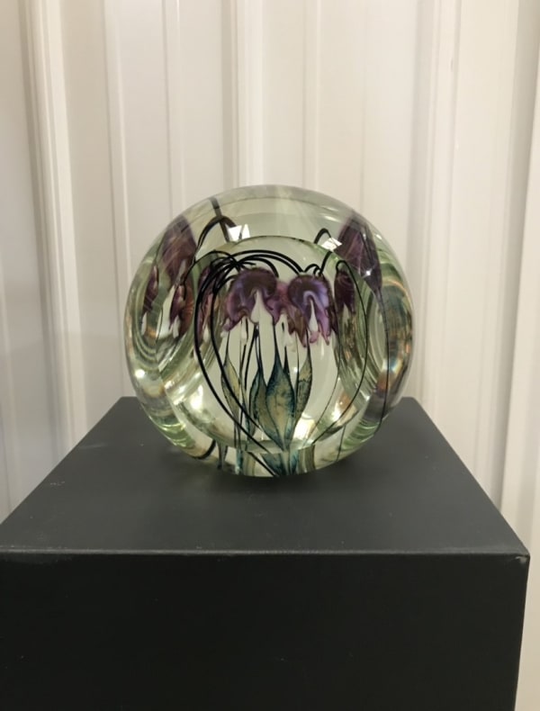 Tim Lotton, Tri-Faceted Purple Bleeding Heart Sculpture