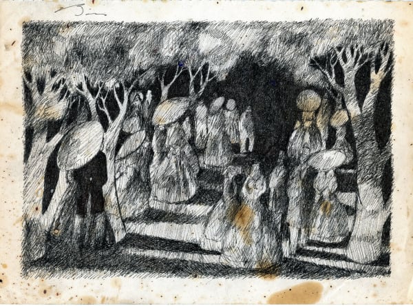 Earl Biss, Parisian Stroll (Stained) EB17