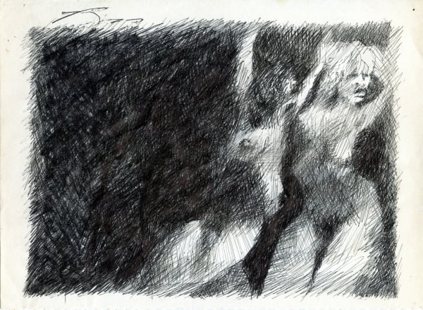 Earl Biss, Erotica Two Ladies in Darkness EB25