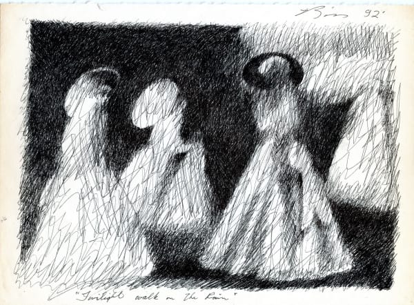 Earl Biss, Twilight Walk in the Rain EB19