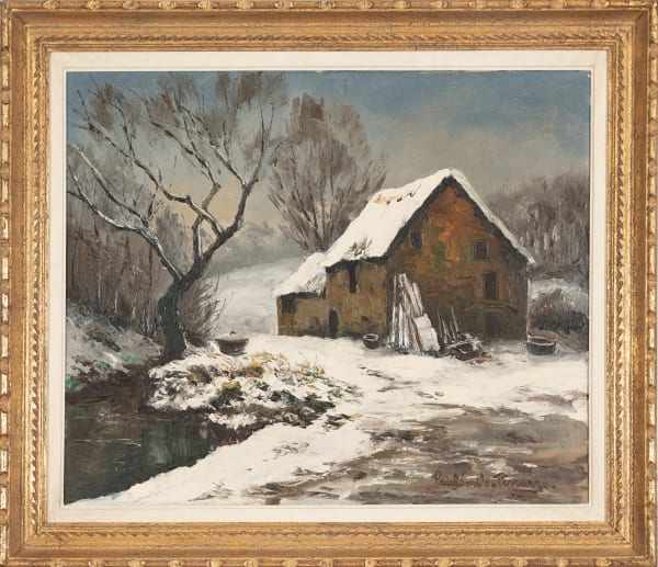 5 Generations of Camille Pissarro, La Chaumière et le ruisseau à Cantepie