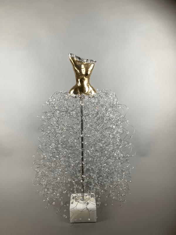 Estella Fransbergen, Torso with Yellow Gold Overglaze, Top White Gold Overglaze, Glass Stones & Quartz 193531