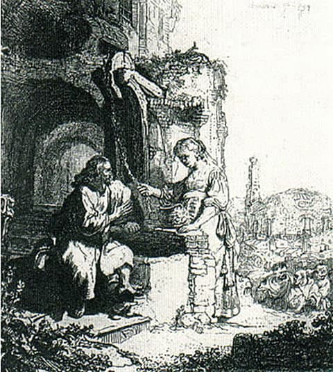 Rembrandt, Christ and the Woman of Samaria