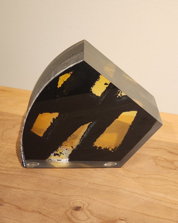 Amber Obsidian Cast Glass