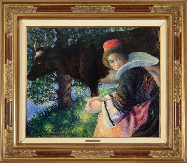 5 Generations of Camille Pissarro - Bretonne à la Vache