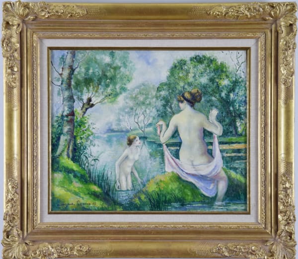 5 Generations of Camille Pissarro, Deux Baigneuses dans un Paysage