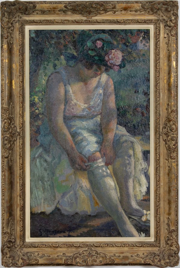 5 Generations of Camille Pissarro, Femme Mettant son Bas