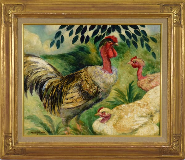 5 Generations of Camille Pissarro, Cou Cou nu et ses poules