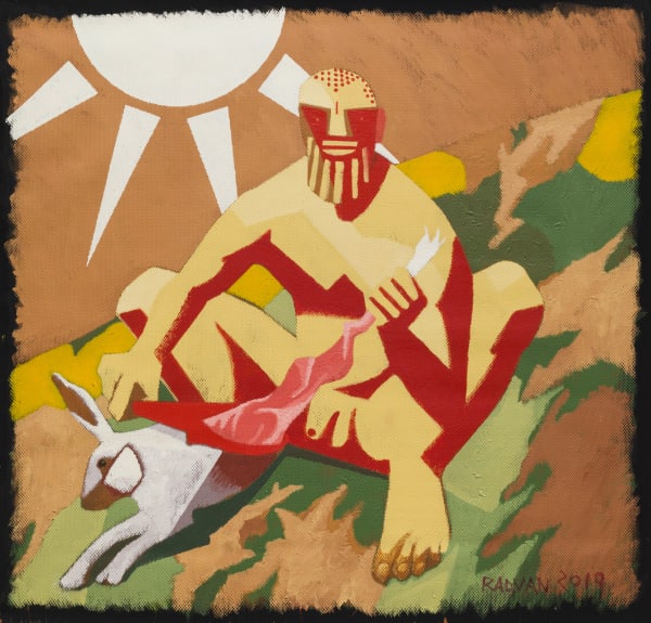 Alexandru Rădvan, Archaic Hercules Skinning a Rabbit, 2019