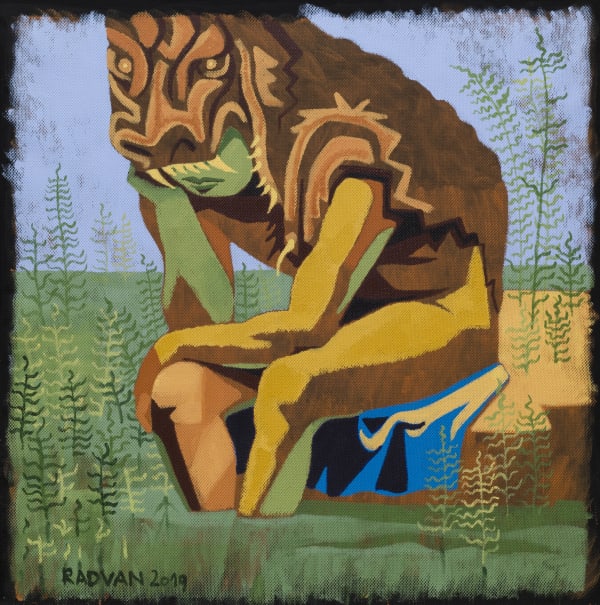 Alexandru Rădvan Hercules in the Swamp, 2019 acrylic on canvas 135 x 135 cm 53 1/8 x 53 1/8 in