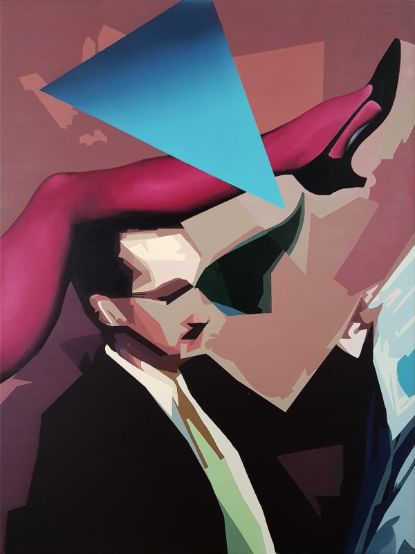 Radu Rodideal Blue love triangle, 2019 oil on canvas 80 x 60 cm 31 1/2 x 23 5/8 in