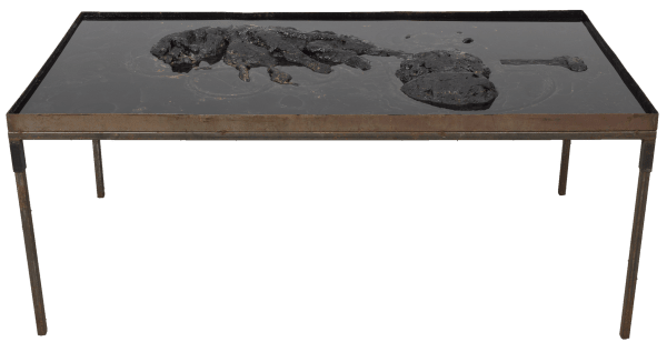 Zsolt Berszán Untitled 05, 2014 mixed technique: bitumen, polyurethane foam, steel, water, oil 90 x 180 x 90 cm 35 3/8 x 70 7/8 x 35 3/8 in