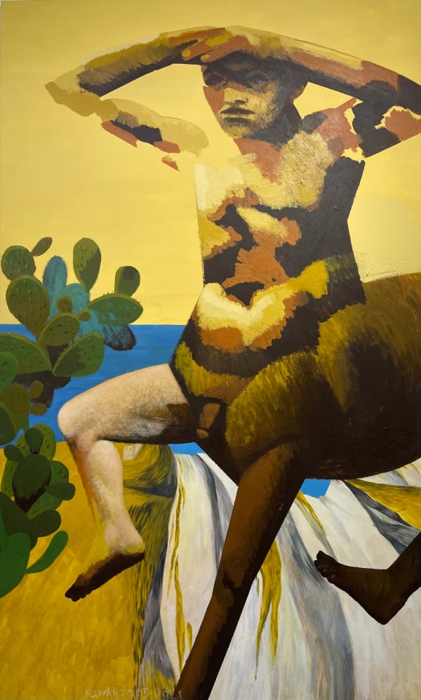 Alexandru Rădvan Self-portrait metmorphosing into a Centaur, 2003-2021 Acrylic on canvas 205.5 x 125 cm 80 7/8 x 49 1/4 in
