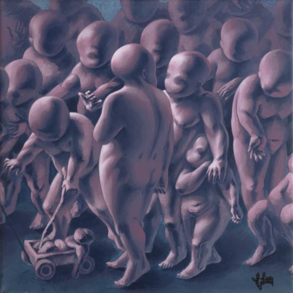 Traian Boldea The Line 003, 2021 acrylics on canvas 30 x 30 cm 11 3/4 x 11 3/4 in