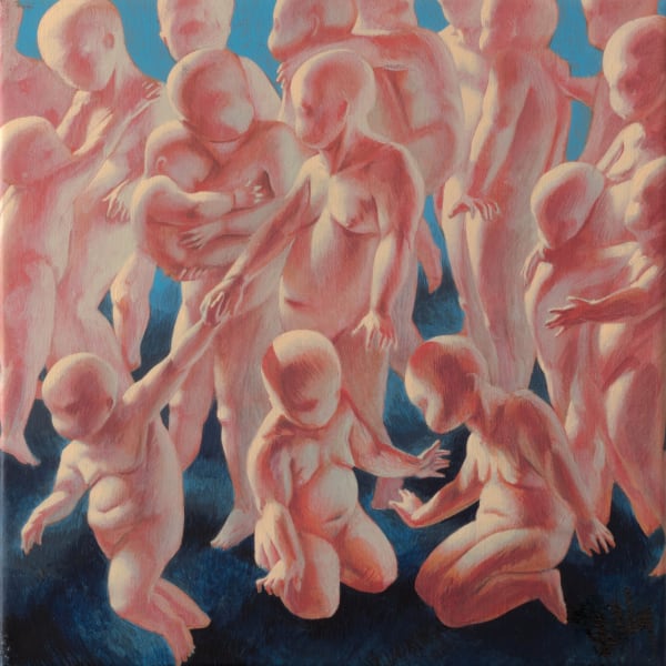 Traian Boldea The Line 010, 2021 acrylics on canvas 30 x 30 cm 11 3/4 x 11 3/4 in