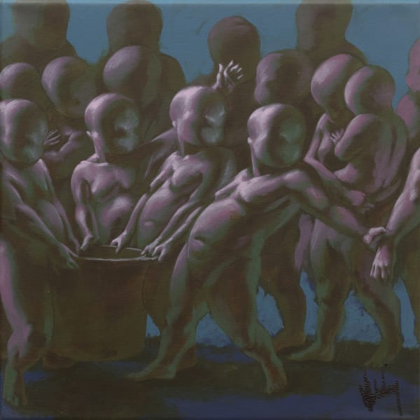 Traian Boldea The Line 006, 2021 acrylics on canvas 30 x 30 cm 11 3/4 x 11 3/4 in