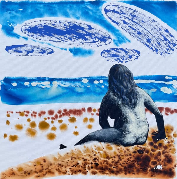 Alexandru Rădvan Women at the Black Sea, 2022 Acrylic on canvas 50 x 50 cm 19 3/4 x 19 3/4 in