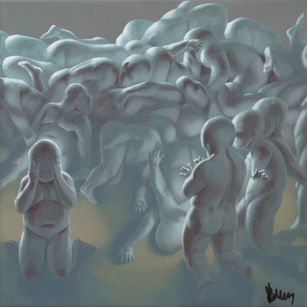 Traian Boldea The Line 013, 2021 acrylics on canvas 30 x 30 cm 11 3/4 x 11 3/4 in