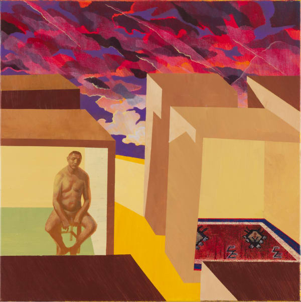 Alexandru Rădvan Man feeling uncertain, 2020 acrylic on canvas 70 x 70 cm 27 1/2 x 27 1/2 in