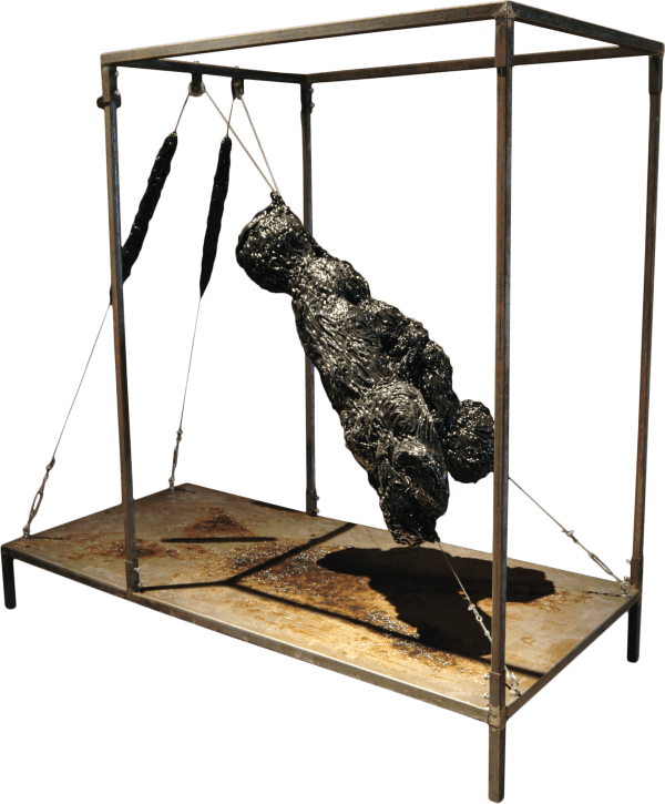 Zsolt Berszán Untitled, 2014 metal frame, polyurethane foam, black silicone, wire 190 x 200 x 90 cm 74 3/4 x 78 3/4 x 35 3/8 in
