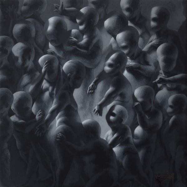 Traian Boldea The Line 025, 2021 acrylic on canvas 30 x 30 cm 11 3/4 x 11 3/4 in