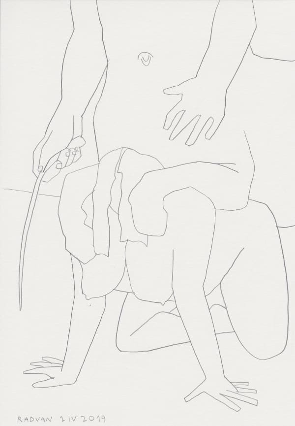 Alexandru Rădvan Crazy Mythology #1, pencil on paper,29,7x21 cm_2 pencil on paper 29 x 21 cm 11 3/8 x 8 1/4 in